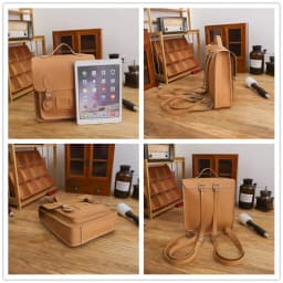 Retro Handmade Backpack Messenger Bag Hand Stitching Sew DIY Material Customized Cambridge Woven Bag Large Capacity