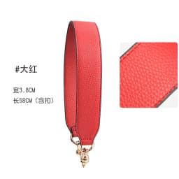 58cm Leather Bag Strap Handle Short Shoulder Belt Gold Buckle for Women Crossbody Handbag Replacement Strap Accessory 3.8cm Wide