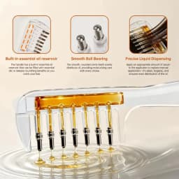 Portable Essential Oil Applicator Massage Comb with Built-In Liquid Reservoir Mini Scalp Liquid Applicator Comb Hair Care Tool