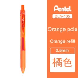 1 Pcs Pentel Gel Pen BLN105 Needle Tip Writing Smooth Quick Dry Color Ink 0.5mm Test Office Fountain Pen Japanese Stationery