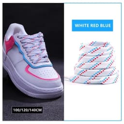 New Twill Two-Tone Shoelaces for Sneakers Flat Shoelace Pattern Premium Colorful Shoe Laces Athletic Unisex Shoestring 1pair