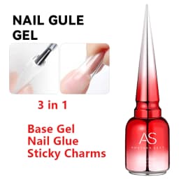 AS Rubber Base Coat UV Gel Colorful Gel Nail Polish Semi Permanent Tempered Top Coat UV LED Nail Art Manicure Nail Varnish