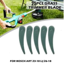 25Pieces Grass Trimmer Replacement Plastic Blades for Bosch ART 26-18Li ART 23-18 Li Grass Trimmers Polymer Blade Cutting System