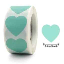 500Pcs/Roll Love Heart Shaped Sticker Seal Labels Birthday Party Gift Packaging Cute Stationery Sticker Scrapbooking for Craft