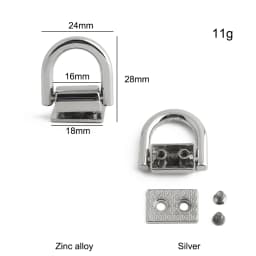 10/50/100PCS Metal Bag Side Hanger Square Ring For Handbag Strap Side Carabiner Clip Hook Chain Connector Buckle Accessories