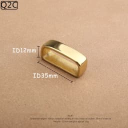 2Pcs Deepeel 35/40mm Pure Copper Belts Rings Buckles Leather Belt Loops Brass Buckle DIY Craft Band Ring Loop Clasp Accessories