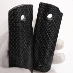 1pair 1911 Grips Black C-Tek Honeycomb Pattern Resin Handle Grips Patch Custom Grips CNC Handle Grips