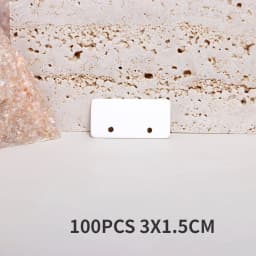 100PCS 3x1.5cm Blank 2 Holes Display Cards For Jewelry Earrings Holder Cardboard Small Business Packages Wholesale Supplies