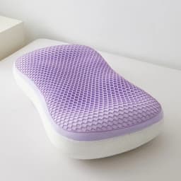 Purple Pectin TPE Pillow Honeycomb Grid &Polyester AB Side Pillow Case Breathable Soft Neck Support Sleeping Pillow Core 40*65cm