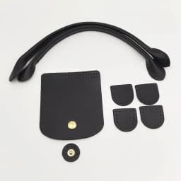 1 Set Pu Leather Bag Strap Knit Handbag Part Diy Crochet Bag Accessories Bags Handle With Holes Bag Buckle For Making Handbag