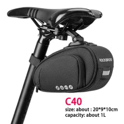 ROCKBROS Rainproof Bag Shockproof Bicycle Saddle Bag For Reflective Large Capacity Seat Post Tail Light Bag MTB Bike Accessories