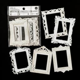 10 pcs Relief retro frame hollow-out square round shape picture frame gorgeous relief hand tent DIY decorative collage material