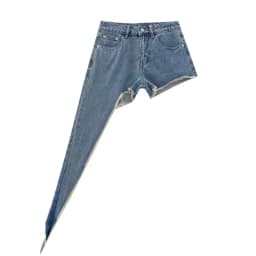 REDDACHiC Asymmetrical Denim Shorts Star Plaid Coverups Leg Warmers Women Set Trendy New Low Rise Pants Summer Retro Y2k Clothes