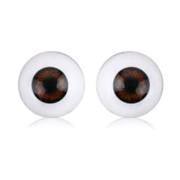 1Pair 20/22/24mm Acrylic Eyeball Realistic Dolls Eyes Plastic Half Round Hollow Back Fake Eyes Eyeballs DIY Making Doll Bear Toy