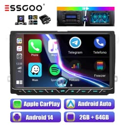 9" Android 14 Carplay Car Stereo Radio for VW Golf 5 6 Polo Passat Touran Tiguan Sharan Caddy GPS SAT NAV FM RDS BT USB AI Voice