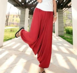 Women Summer Harem Pants Casual Cotton Solid Elastic Waist Wide Leg Pants Bottoms Loose Long Trousers 13 Colors