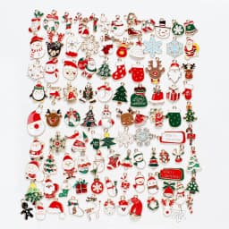 10/20/100Pcs Random Mixed Christmas Pendant/Charms For Jewelry Making Bulk Xmas Charm Diy Necklace Small Gifts Accessories