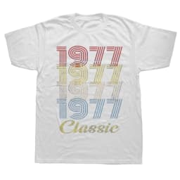 47th Birthday Gift Legends Born In 1977 47 Years Old T Shirts Summer Fathers Day Christmas Streetwear Short Sleeve Men vintage