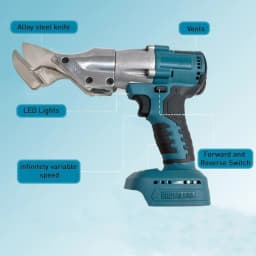 2000W Electric Iron Sheet Shears Brushless Cordless Scissor Multifunction Cutting Power Tool for Makita 18V Battery Pin