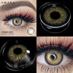AMARA Natural Colored Contacts Lenses Brown 2pcs Contacts Beautful Pupils Color Contacts Yearly Makeup Cosmetic Contact Lens