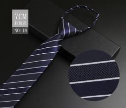 Luxury 7cm Mens Tie Pre-tied Easy Wear Neck Tie For Men Zipper Lazy Pre-tied Business Wedding Stripes Plaid Women Necktie