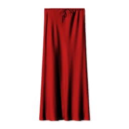 2026 Spring Summer Solid Color Satin Long Skirt For Women High Waist Lace-Up Fashion Elegant Faldas Light Luxury Women's Skirt