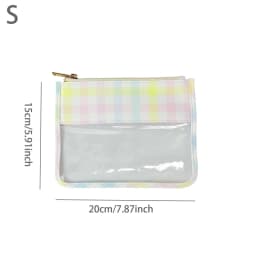 New Large Size Rainbow Plaid Fanny Pack Chest Pack Toiletry Storage Pouch Grid Outdoor Fanny Pack Travel Wash Cosmetic Bag Gift