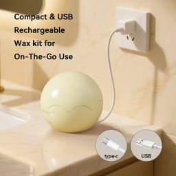 ROSEPIL 39Pcs 3-in-1 Mini USB Wax Warmer Hair Removal Kit, Fast Melting Hard Wax Beans Heater, Convenient Depilatory Set for Face Hands Legs Back, Color Gift Box Ideal Mother's Day Present for Elders