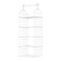 Foldable Hanging Closet Organisers Pajamas Coats Sweaters Sturdy Durable  Towels Layered Storage Basket , 2/3/4/5 Tier
