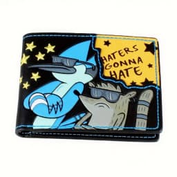 Cartoon Leather Wallet for Men | Boy's Wallet | "Those Who Hate Will Hate" Embroidery | Ideal Choice for Holiday Gifts
