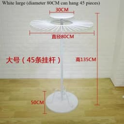 Wrought iron scarf shelf, silk scarf display rack, floor-to-ceiling clothing store hanging fabric shawl display shelf, round.