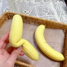 Banana Squishy Simulated Kawaii Soft Sensory Fidget Ball Hand Relax PU Material Yellow Banana Fidget Home Accessories