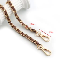 120cm Long PU Leather Bag Strap For Crossbody Handbags Shoulder Bag Strap Replacement Accessories 0.8cm Wide Bag Chain