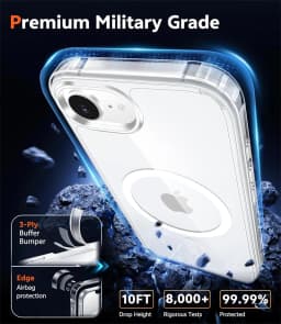Magnetic Clear Phone Case for Magsafe IPhone Air 17 E 16 15 14 13 12 11 18 Pro Max Plus 17E 16E 18Pro Transparent Bumper Cover