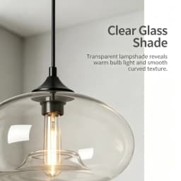 Minimalist LED Glass Hanging Light Nordic Creative Circular Pendant Light Cafe Kitchen Island Living Room Decor Pendant Lamp