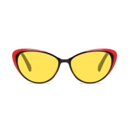 Retro Cat-Eye Night Vision Anti-Blue Light Glasses Red & Orange Lenses Men's & Women's Computer Gaming Protective Eyewear