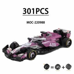 F1 Racing Car Building Blocks 8-Grid Racing Champion Vehicle (With Stickers) Children's Birthday Gift Christmas Toy Gift