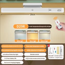 Touch Table Lamp Magnetic Desk Lamp Dimmable Bulit 2500mAh Battery for Reading Cabinet Mirror Bedside Rechargeable Night Lights