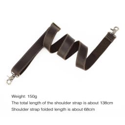 Unisex Black Real Cowhide Leather Bag Straps Shoulder Crossbody Adjustable Genuine Leather Shoulder Straps for Bag