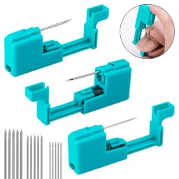 1pc Ear Piercing Gun Kit with 5pcs Disposable Sterile Piercing Needles Safe Painless Ear Nose Body Jewelry Piercing Tool