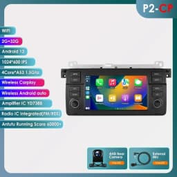 8+128G AI Voice Car Android Auto Radio for BMW E46 M3 318 320 325 330 335 Carplay 4G LTE Multimedia Player GPS Autoradio RDS SWC