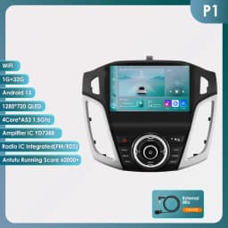 Hizpo 2 Din Android 13 Car Radios for Ford Focus 3 2011 - 2017 MK3 4G Wifi DSP Stereo Carplay Auto GPS Autoradio Nnavigatore