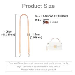 BEERY&SNOWY Bag Replacement For LV Shoulder Straps Croisette Handbag Accessories Genuine Vachetta Leather Strap