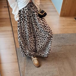 Elastic Waist Leopard Print Casual Loose Harem Trousers for Women