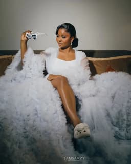 Extra Puffy Bridal Wedding Robe Customized Women Dress Nightgown Long Sleeves Ruffles Sleepwear Bathrobe Bride Pajamas