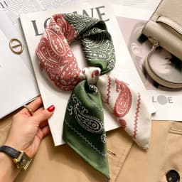 Luxury Silk Scarf Neckerchief Women's Silk Square Scarf Purse Scarf for Women Designer Silk Headscarf SJ01