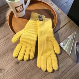 New Cute Style Long Solid Color Knitted Label Girls' Gloves Fingerless Touch Screen Anti-cold Autumn Winter ins Y2K