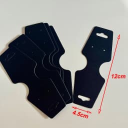 100PCS Foldable Jewelry Display Cards 12×4.5cm NO Logo Blank Black Pink Paper Tags DIY Earring Necklace Packaging Label Retail