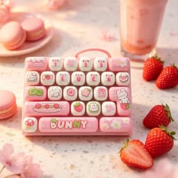 Candy Color Fidget Keycap Clicker Keychain Cute 26 Keys Stress Relief Keyboard Toy Bag Pendant Cartoon Fidget Key Ring