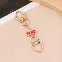 〔CC88〕1Piece Heart Buckle Cherry Bag Chain DIY Bag Strap Extension Replacement ,Women's Bag Decoration